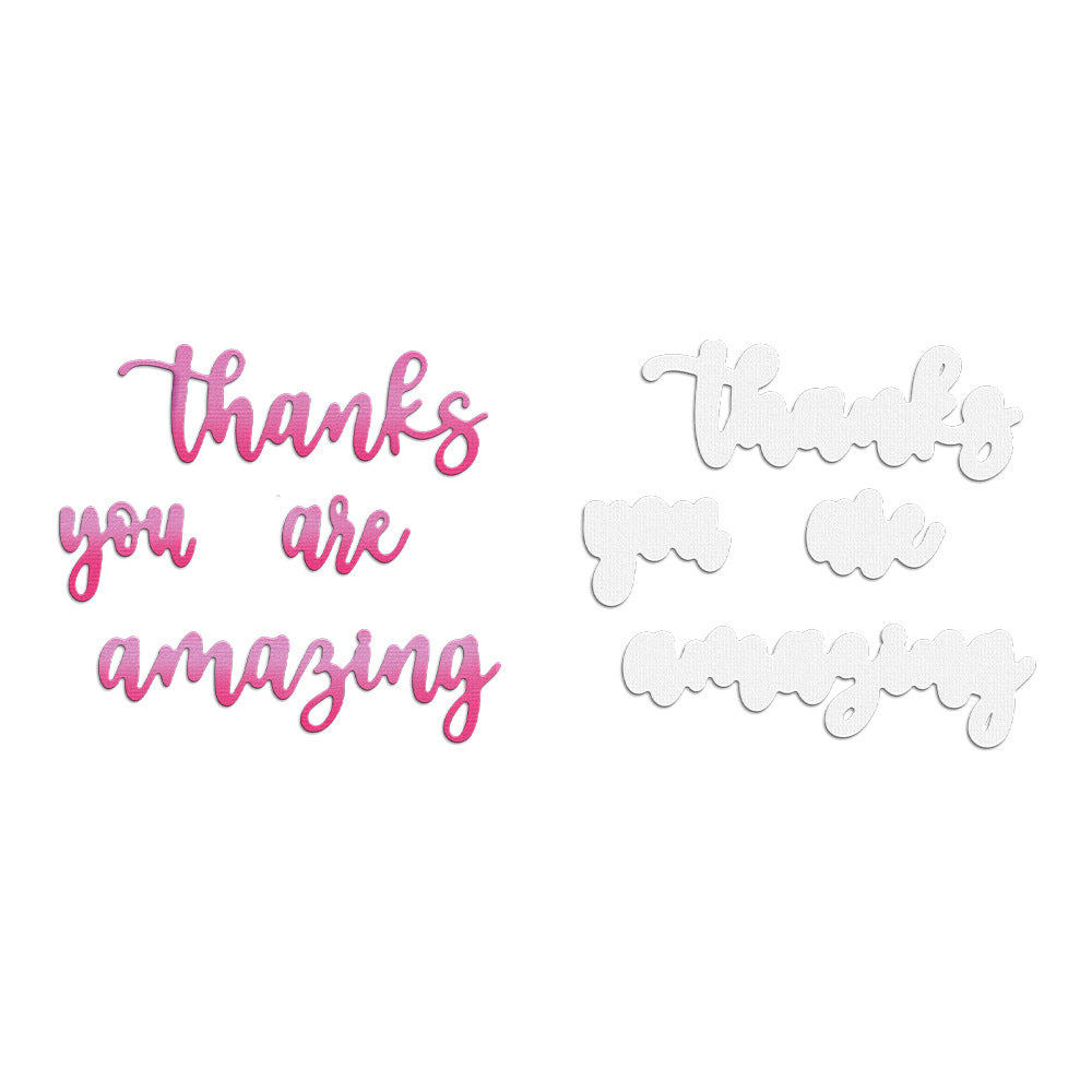 "Thanks You Are Amazing" Phrase Metal Cutting Dies