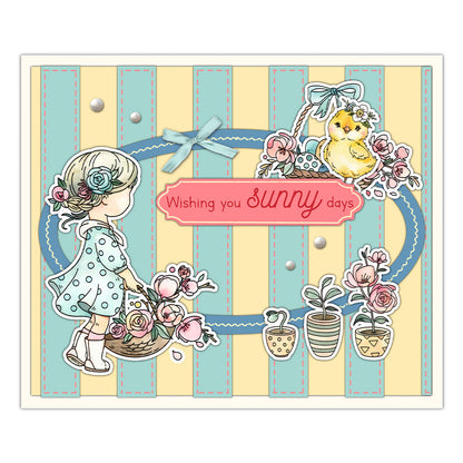 Cute Little Girl Clear Stamps