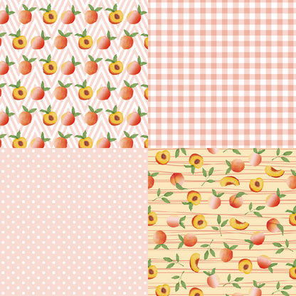 24PCS 6" Sweet Peaches Scrapbook Paper & Cardstock
