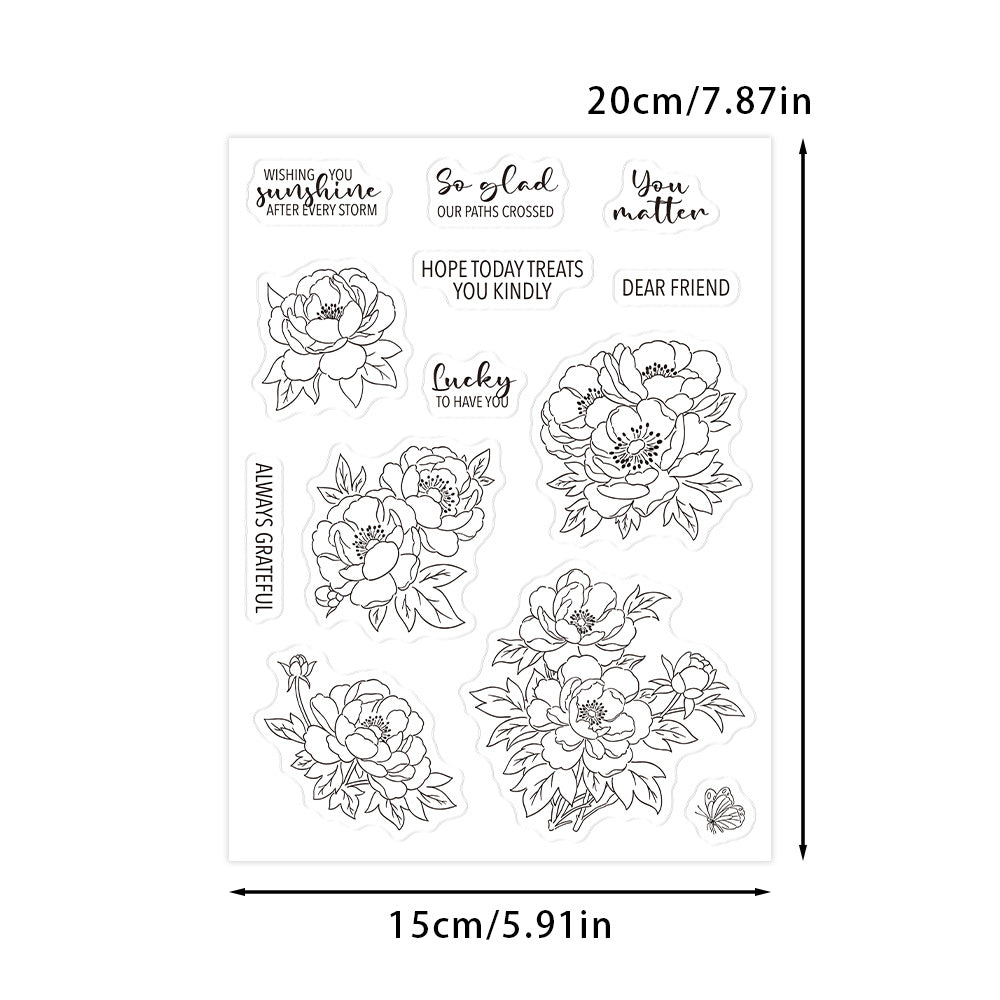 Beautiful Hibiscus Flowers Clear Stamps