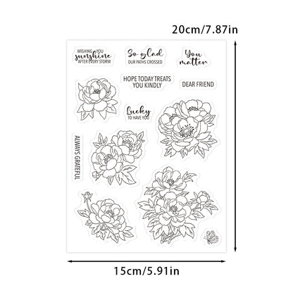 Beautiful Hibiscus Flowers Clear Stamps