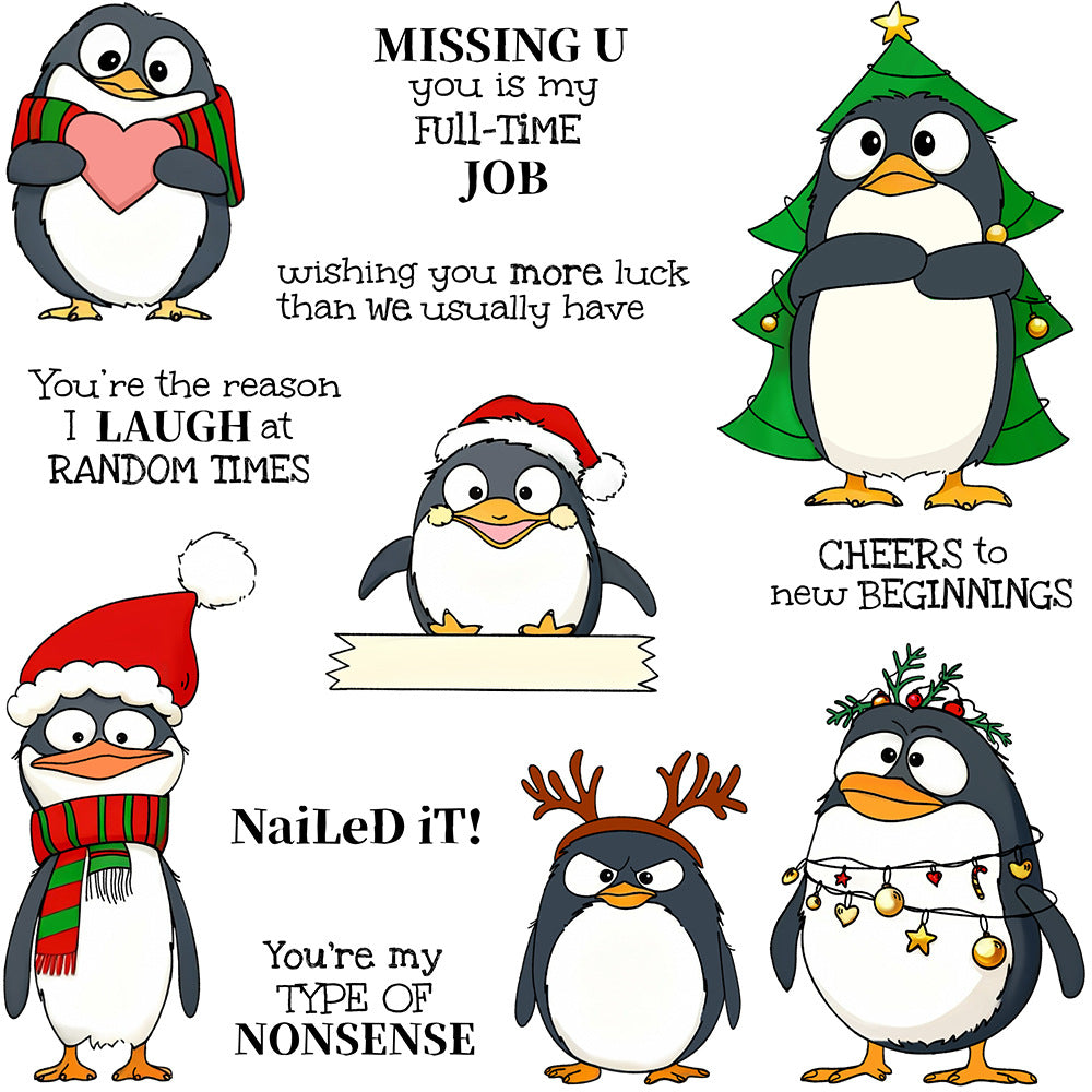 Cute Penguins Clear Stamps