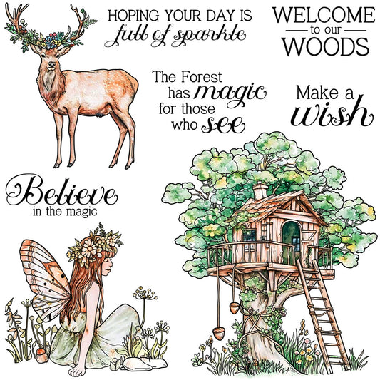 Tree House Fairy Dies & Stamps Set