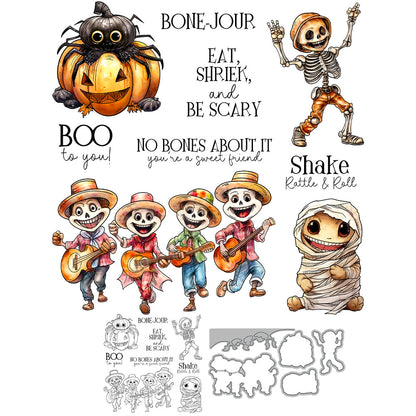 Halloween Theme Dies & Stamps Set