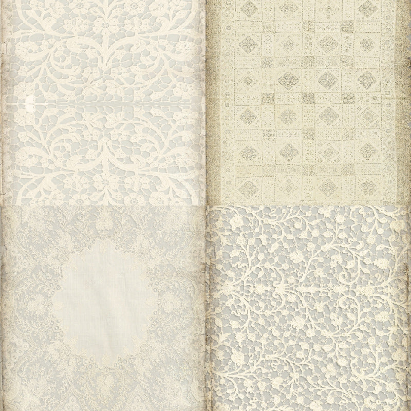 24PCS 6" Classic Lace Scrapbook Paper & Cardstock