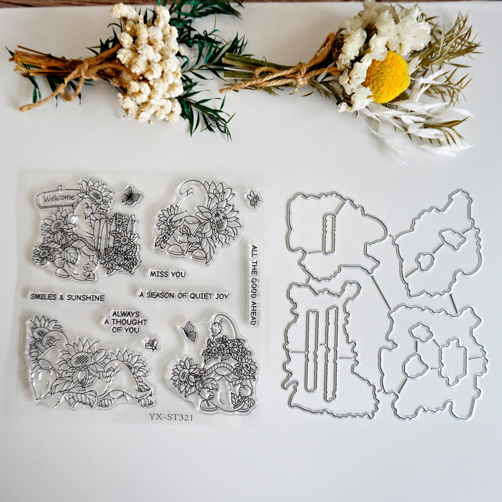 Sunflower Gnome Dies & Stamps Set