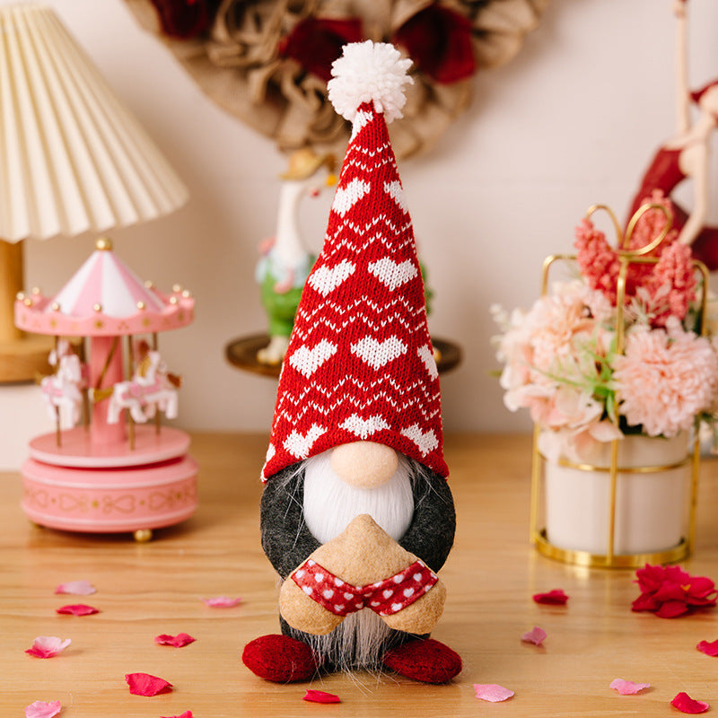 Valentine's Day Gnome Plush Doll Ornaments