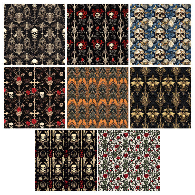 24PCS 6" Scary Scrapbook Paper & Cardstock