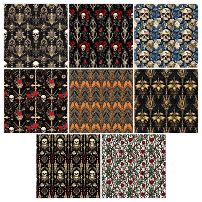 24PCS 6" Scary Scrapbook Paper & Cardstock