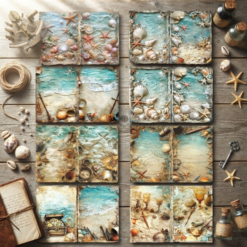 A5 Beach Shellfish Journal Scrapbook Paper