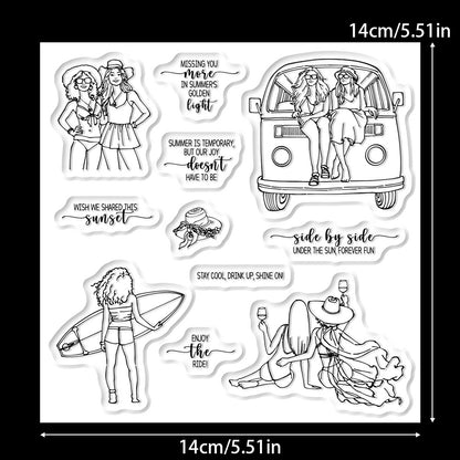 Summer Girl Clear Stamps