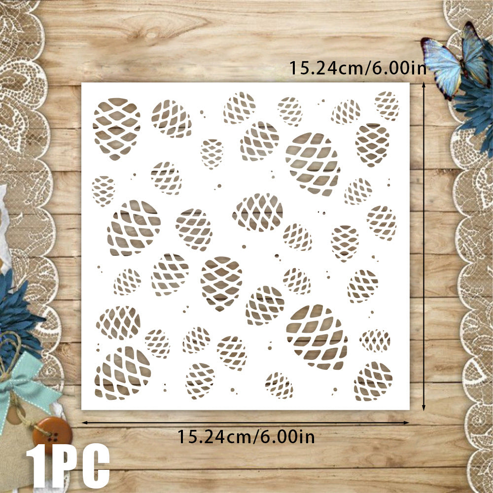 Pine Cone Pattern DIY Painting Hollow Stencil