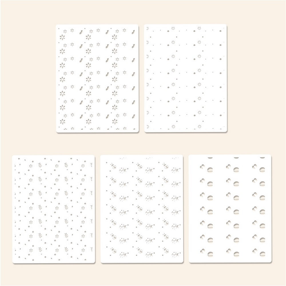 5 PCS Ladybug Pattern DIY Painting Hollow Stencil
