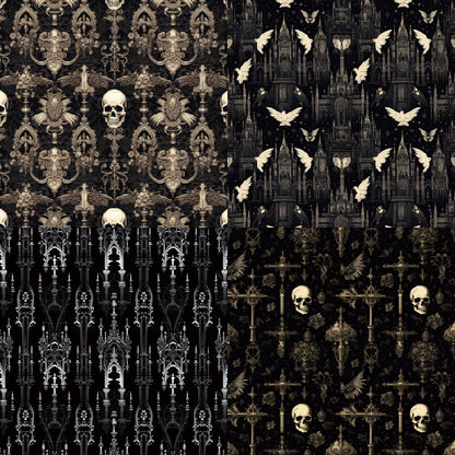 24PCS 6" Gothic Night Scrapbook Paper & Cardstock