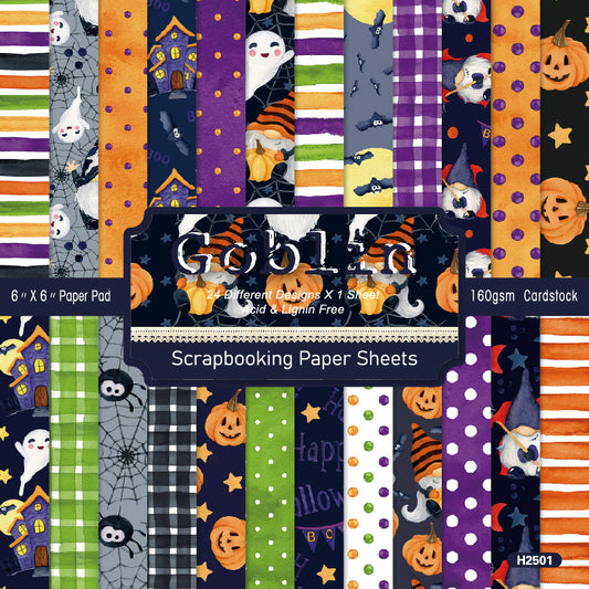 24PCS 6" Goblin Scrapbook Paper & Cardstock