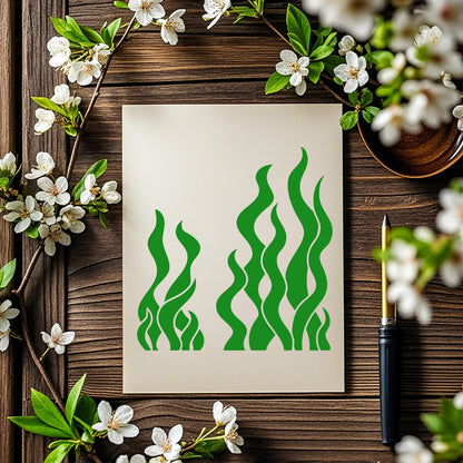 Seaweed Pattern DIY Painting Hollow Stencil