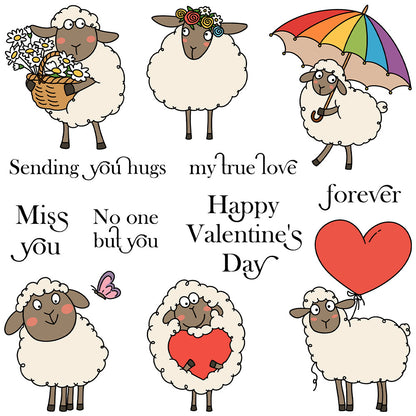 Valentine's Day Lamb Dies & Stamps Set