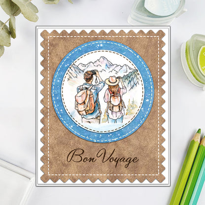 Summer Travel Couple Clear Stamps