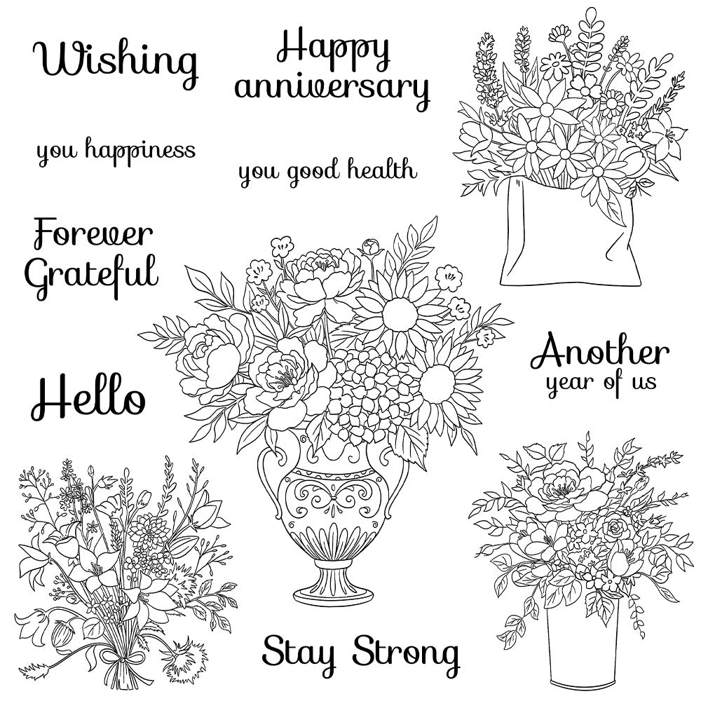 Dense Bouquet Clear Stamps
