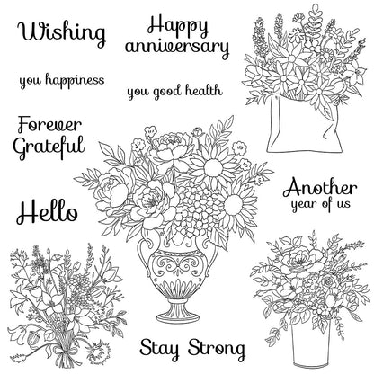 Dense Bouquet Clear Stamps