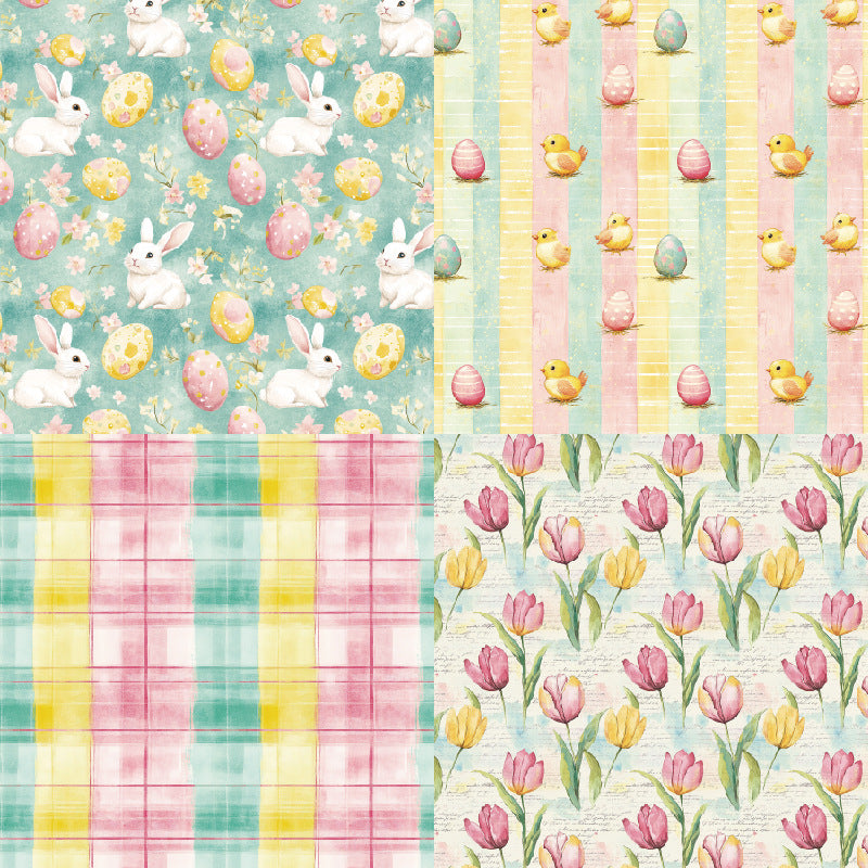 24PCS 6" Bunny Scrapbook Paper & Cardstock