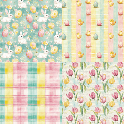 24PCS 6" Bunny Scrapbook Paper & Cardstock