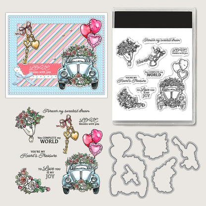 Valentine's Day Theme Dies & Stamps Set
