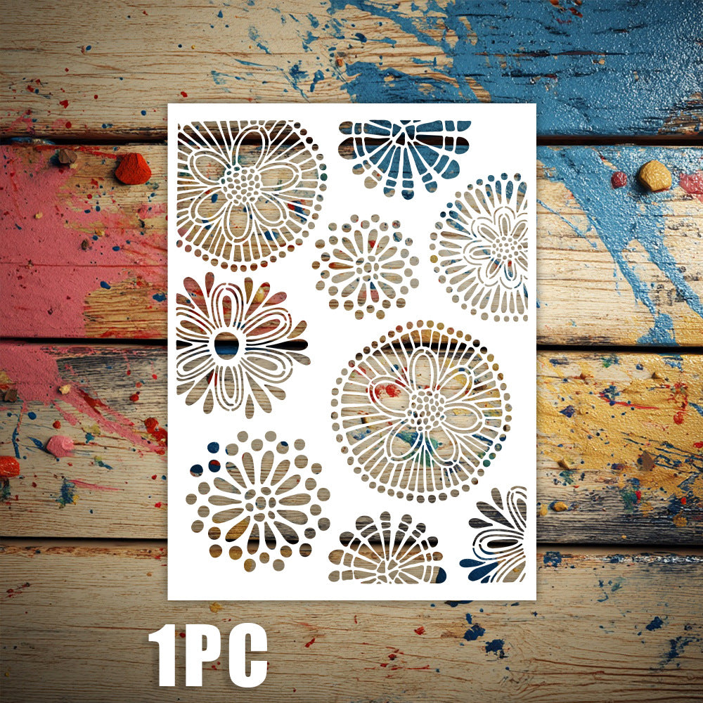 Floral Pattern DIY Painting Hollow Stencil