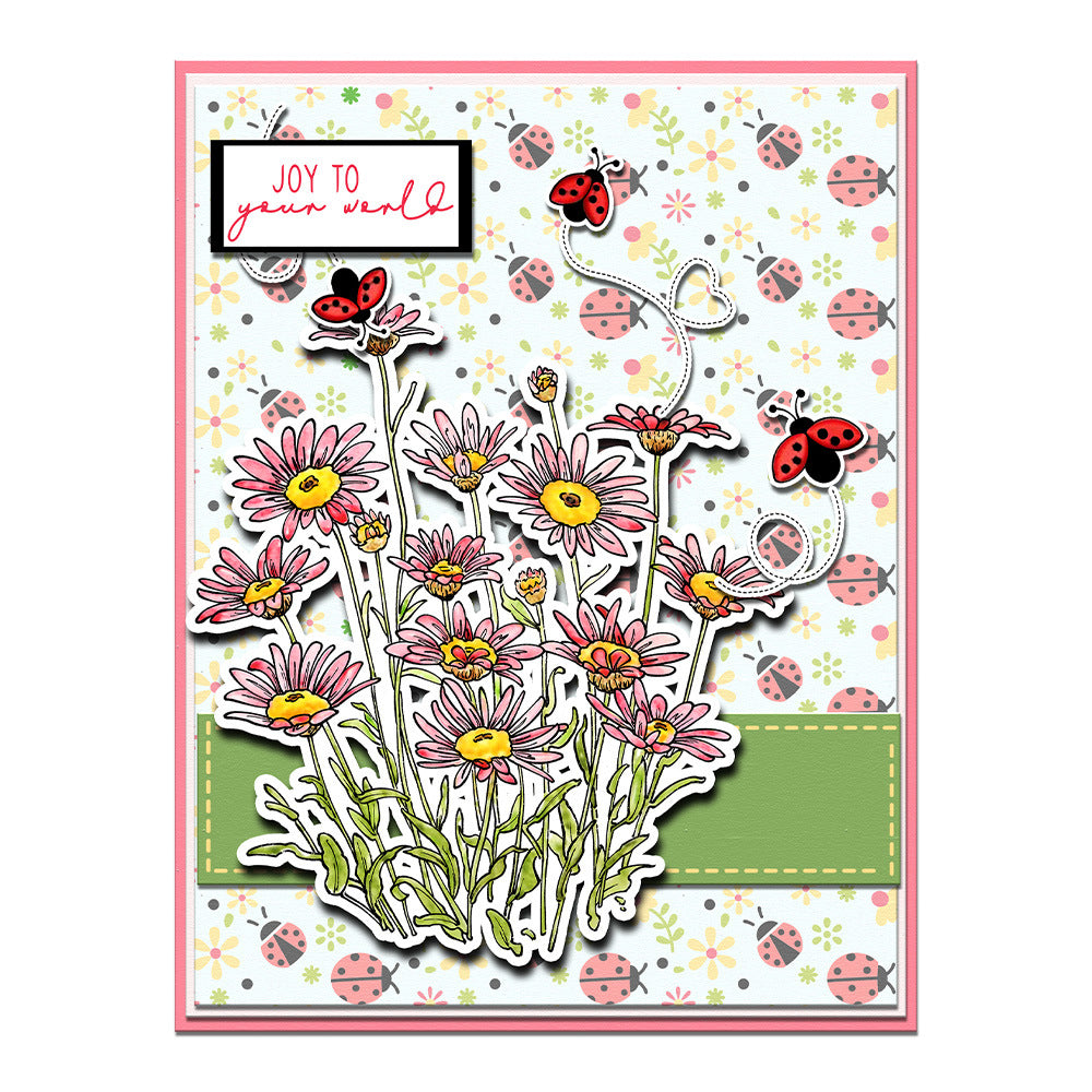 5 PCS Ladybug Pattern DIY Painting Hollow Stencil