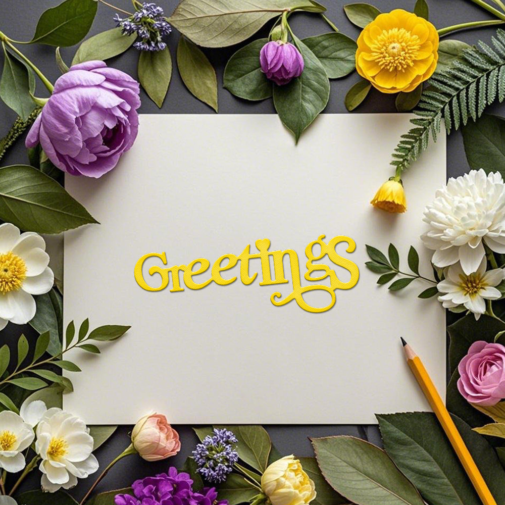 "Greetings" Words Metal Cutting Dies
