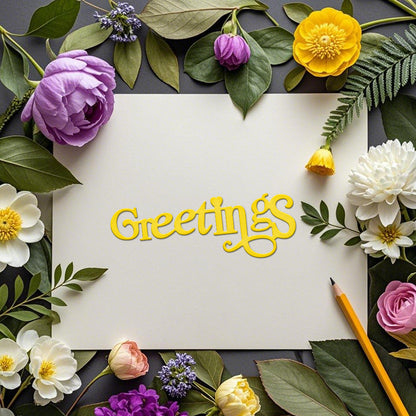 "Greetings" Words Metal Cutting Dies