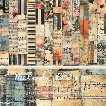 24PCS 6" Melody Bloom Scrapbook Paper & Cardstock