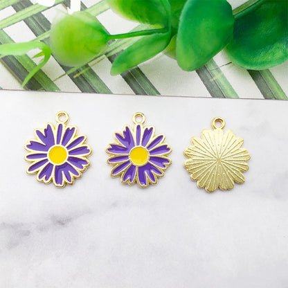 10Pcs Daisy Flower DIY Handmade Jewelry Pendants