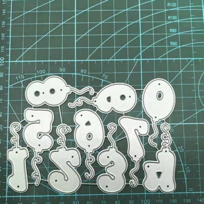 Balloon Numbers Metal Cutting Dies