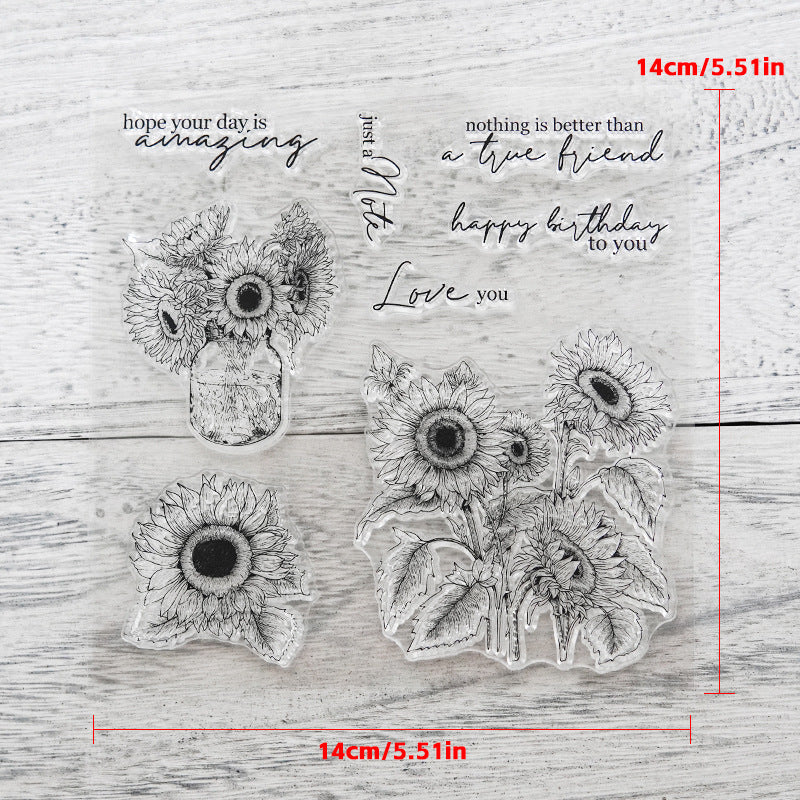 Beautiful Sunflower Dies & Stamps Set