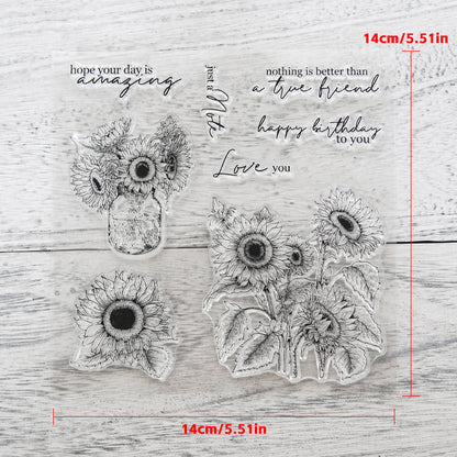Beautiful Sunflower Dies & Stamps Set