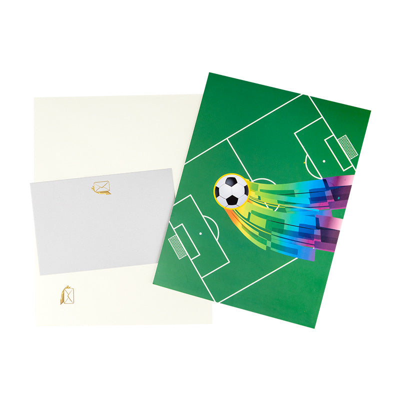 3D Creative Football Pop-Up Greeting Card