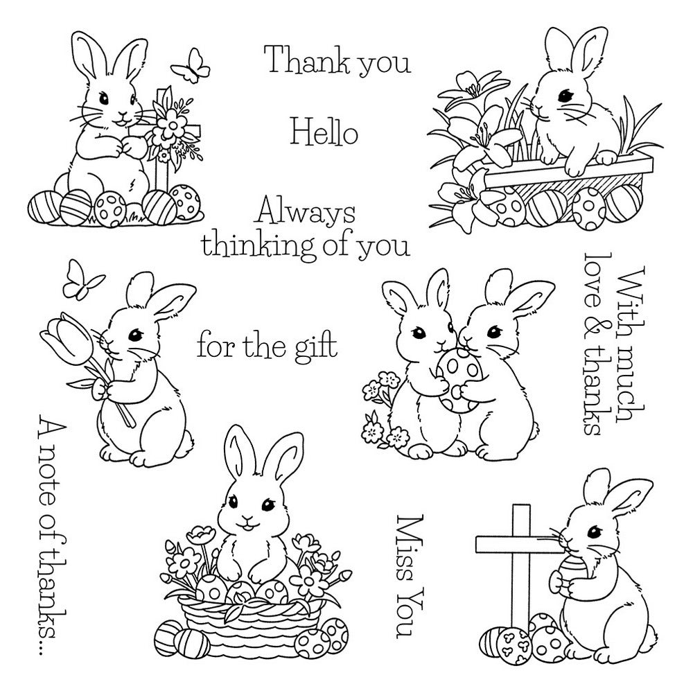 Cute Bunny Clear Stamps