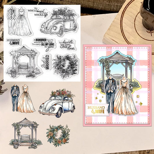 Wedding Theme Clear Stamps