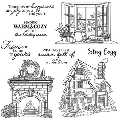 Winter Warm House Dies & Stamps Set