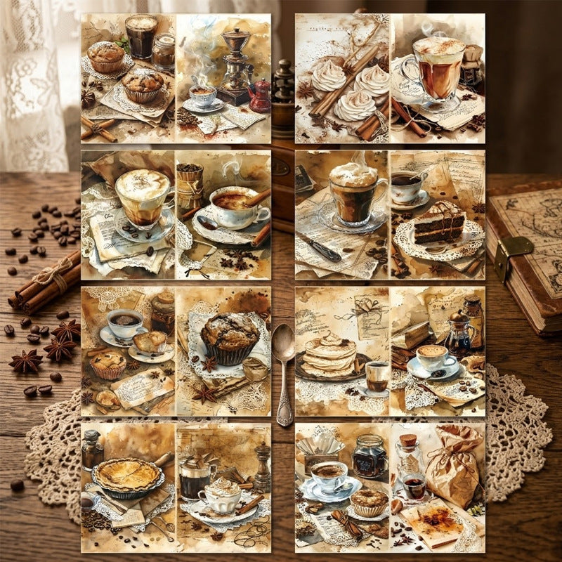 A5 Vintage Coffee Journal Scrapbook Paper