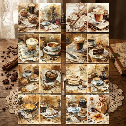A5 Vintage Coffee Journal Scrapbook Paper