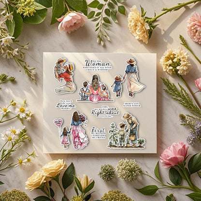 Mom And Kids Clear Stamps