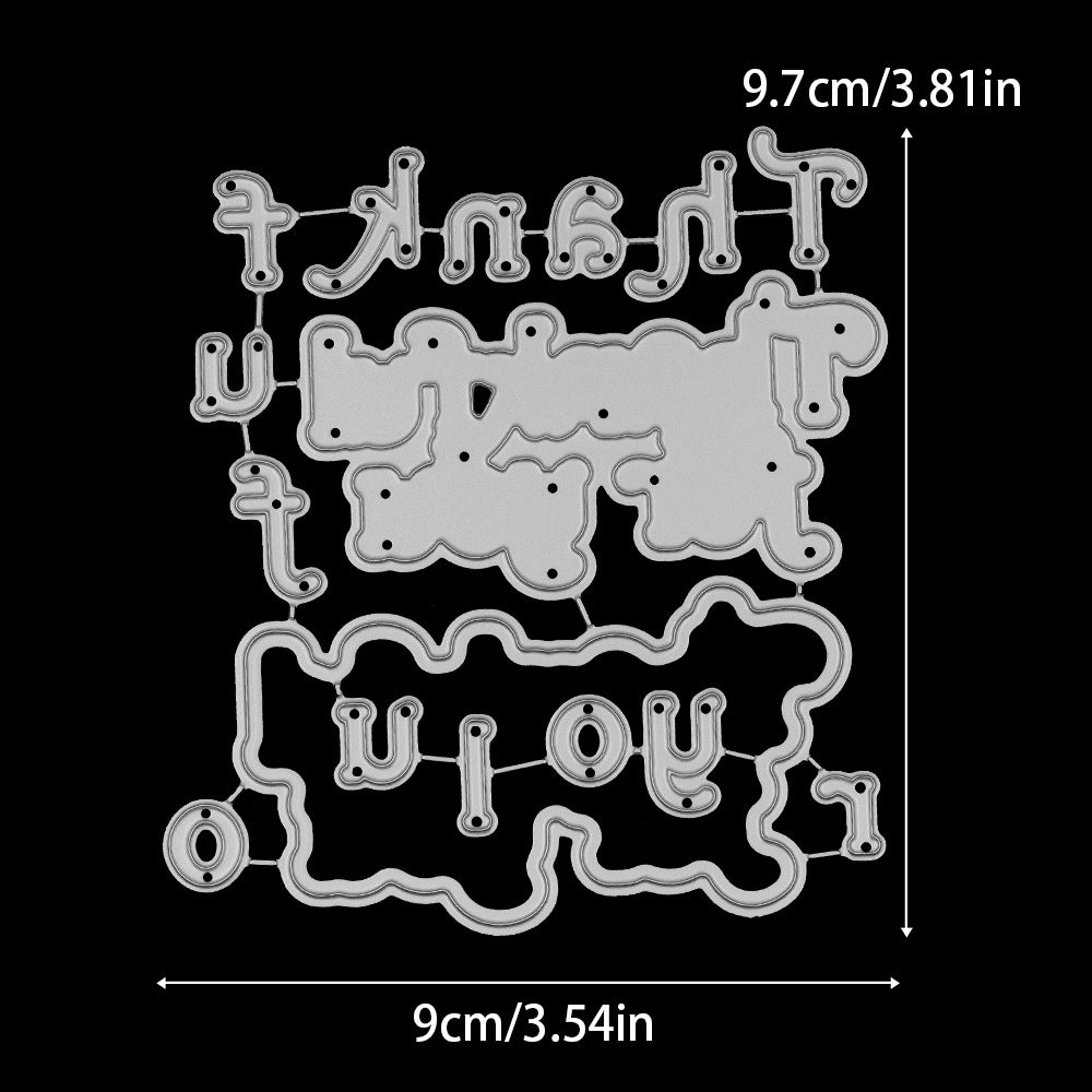 "Thankful For You" Words Metal Cutting Dies
