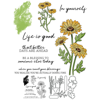 Chrysanthemum Dies & Stamps Set