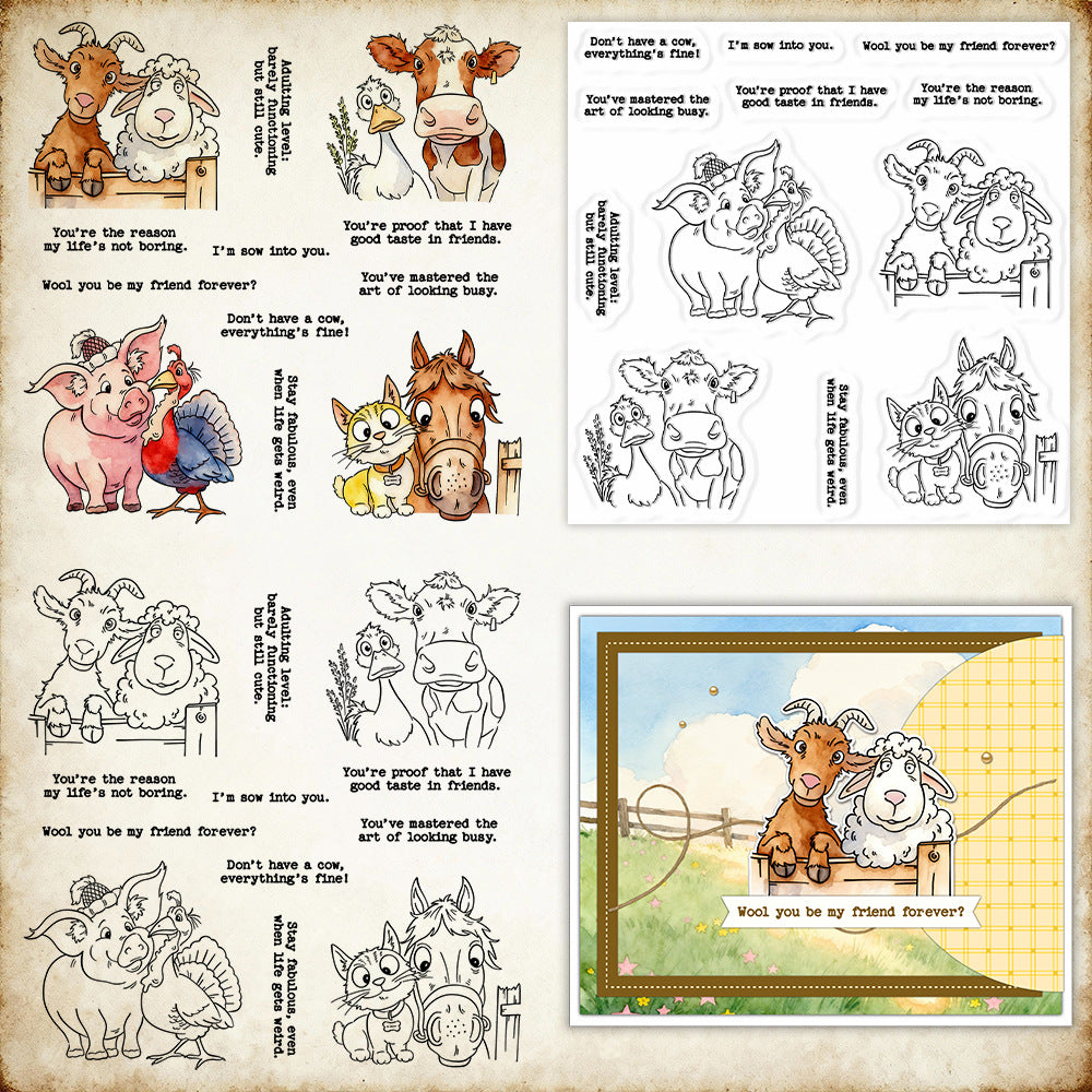 Animal Friendship Clear Stamps