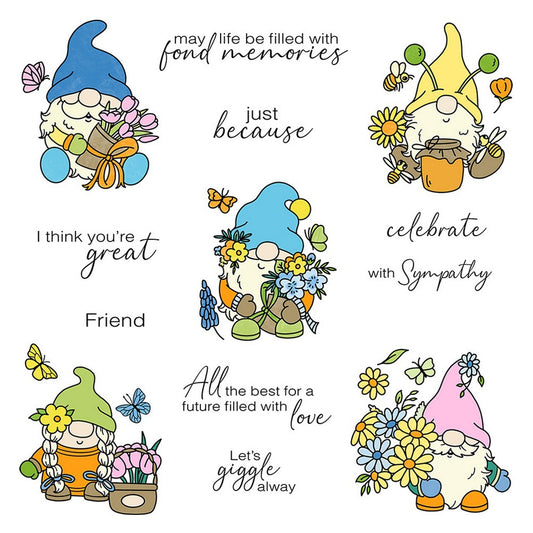 Flower Gnome Dies & Stamps Set