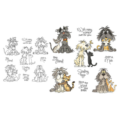 Puppy and Kitten Dies & Stamps Set