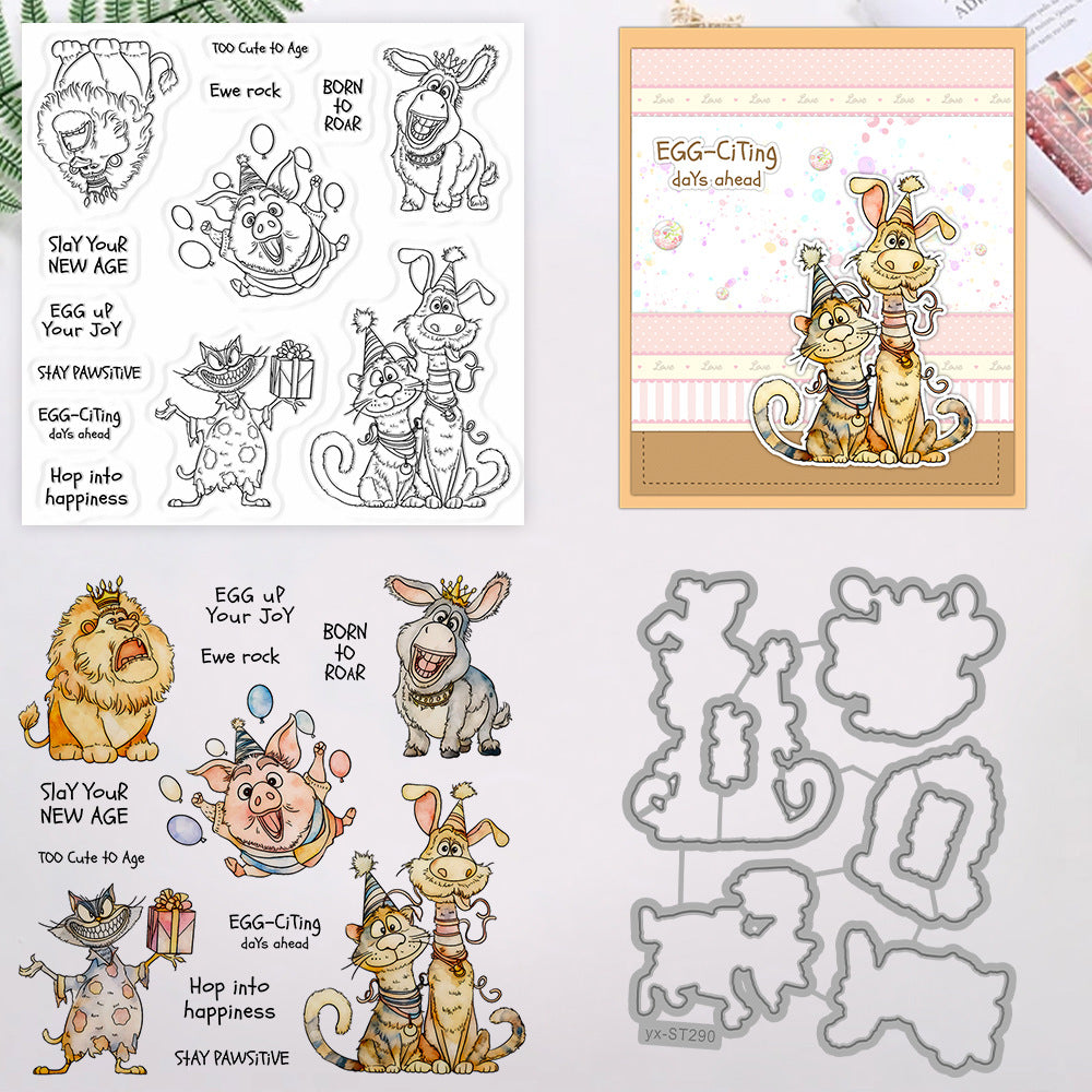 Birthday Animals Dies & Stamps Set
