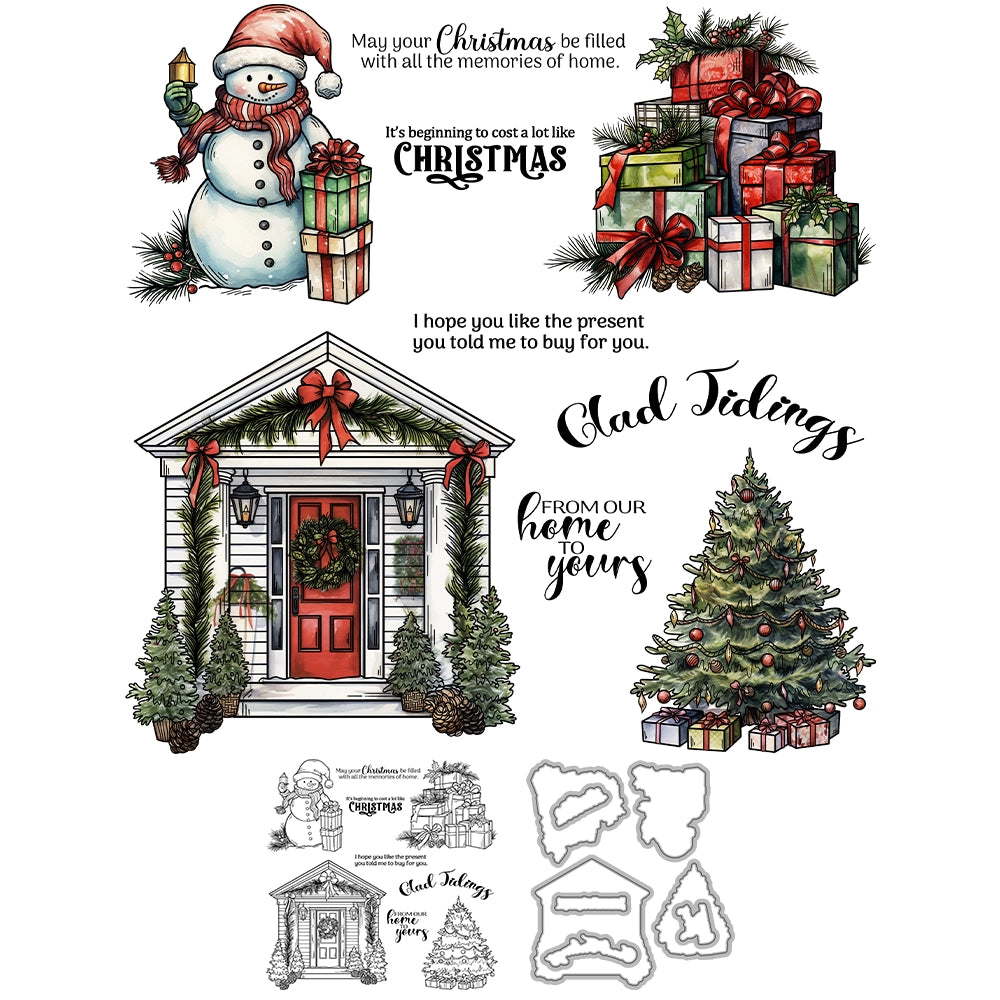 Christmas Decorative Dies & Stamps Set